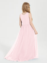 Junior Robes de Demoiselle d'Honneur Asymétriques Exquises Rose Pâle