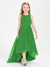 Junior Robes de Demoiselle d'Honneur Asymétriques Exquises Vert