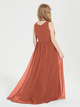 Junior Robes de Demoiselle d'Honneur Asymétriques Exquises Rouille
