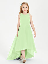 Junior Robes de Demoiselle d'Honneur Asymétriques Exquises Sauge