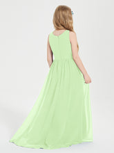 Junior Robes de Demoiselle d'Honneur Asymétriques Exquises Sauge