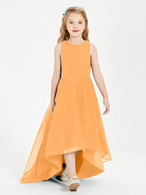 Junior Robes de Demoiselle d'Honneur Asymétriques Exquises Mandarine