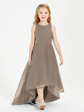Junior Robes de Demoiselle d'Honneur Asymétriques Exquises Taupe