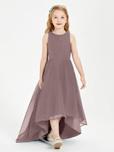 Junior Robes de Demoiselle d'Honneur Asymétriques Exquises Vintage Mauve