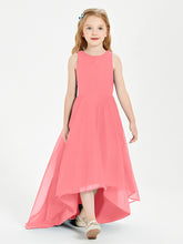 Junior Robes de Demoiselle d'Honneur Asymétriques Exquises Pastèque