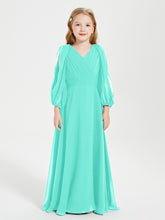 Robes de Demoiselle d'Honneur Junior à Manches Longues Modestes Spa