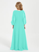 Robes de Demoiselle d'Honneur Junior à Manches Longues Modestes Spa