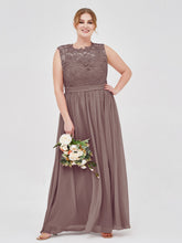 Robes Col d'illusion Mousseline et Dentelle Dusk