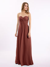 Sans Bretelles Empire Mousseline Robes Avec Cœur terracotta