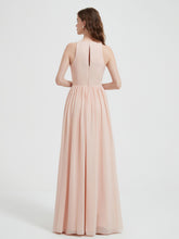 Licou Mousseline Simple Robe Avec Fente Rose Perle