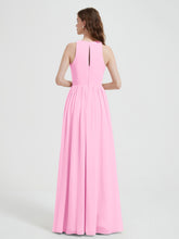 Licou Mousseline Simple Robe Avec Fente Rose Bonbon