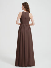 Licou Mousseline Simple Robe Avec Fente Chocolat