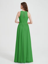 Licou Mousseline Simple Robe Avec Fente Vert