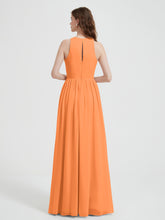 Licou Mousseline Simple Robe Avec Fente Orange