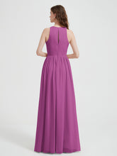 Licou Mousseline Simple Robe Avec Fente Orchidee