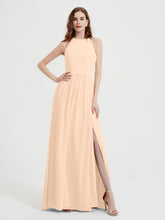Licou Mousseline Simple Robe Avec Fente Pêche