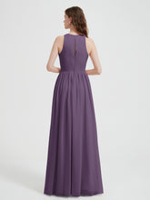 Licou Mousseline Simple Robe Avec Fente Plum