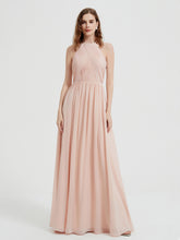 Licou Mousseline Robes Avec Corsage Plissé Rose Perle