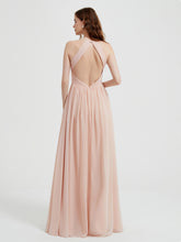Licou Mousseline Robes Avec Corsage Plissé Rose Perle
