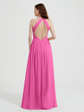 Licou Mousseline Robes Avec Corsage Plissé Azalée