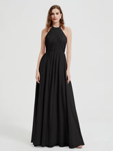 Licou Mousseline Robes Avec Corsage Plissé Noir