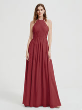Licou Mousseline Robes Avec Corsage Plissé Bordeaux
