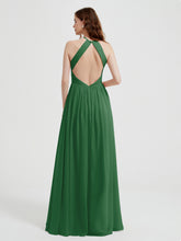Licou Mousseline Robes Avec Corsage Plissé Emeraude