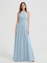 Licou Mousseline Robes Avec Corsage Plissé Brume