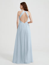 Licou Mousseline Robes Avec Corsage Plissé Brume
