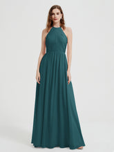 Licou Mousseline Robes Avec Corsage Plissé Paon