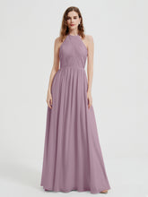 Licou Mousseline Robes Avec Corsage Plissé Vintage Mauve