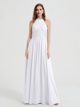 Licou Mousseline Robes Avec Corsage Plissé Blanc