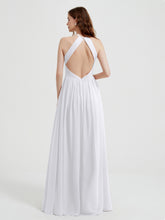 Licou Mousseline Robes Avec Corsage Plissé Blanc