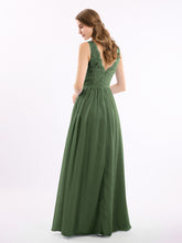 Dentelle Top Et Mousseline Bas Robes Longues Olive Verte