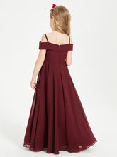 Chic Robes de Demoiselles d'Honneur Junior Hors de l'Épaule Cabernet