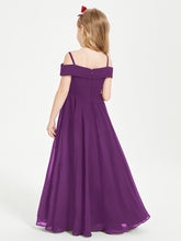 Chic Robes de Demoiselles d'Honneur Junior Hors de l'Épaule Raisin