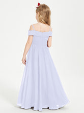 Chic Robes de Demoiselles d'Honneur Junior Hors de l'Épaule Lavande