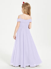 Chic Robes de Demoiselles d'Honneur Junior Hors de l'Épaule Lilas