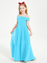 Chic Robes de Demoiselles d'Honneur Junior Hors de l'Épaule Piscine