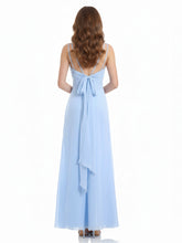 Col En Cœur Mousseline Tenue Avec Double Bretelless Bleu Ciel