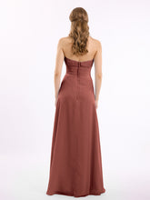 Sans Bretelles Mousseline Robe Demoiselle d'honneur terracotta