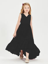 Boho Robes de Demoiselles d'Honneur Junior à Jupe en Cascade Noir