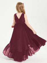 Boho Robes de Demoiselles d'Honneur Junior à Jupe en Cascade Cabernet