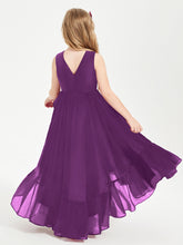 Boho Robes de Demoiselles d'Honneur Junior à Jupe en Cascade Raisin