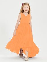 Boho Robes de Demoiselles d'Honneur Junior à Jupe en Cascade Orange