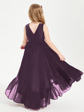 Boho Robes de Demoiselles d'Honneur Junior à Jupe en Cascade Plum