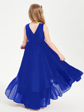 Boho Robes de Demoiselles d'Honneur Junior à Jupe en Cascade Bleu Royale