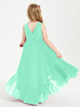 Boho Robes de Demoiselles d'Honneur Junior à Jupe en Cascade Turquoise