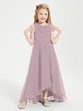 Junior Robes de Demoiselle d'Honneur Modernes à Col Cowl Asymétrique Dusk