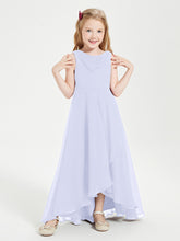 Junior Robes de Demoiselle d'Honneur Modernes à Col Cowl Asymétrique Lavande